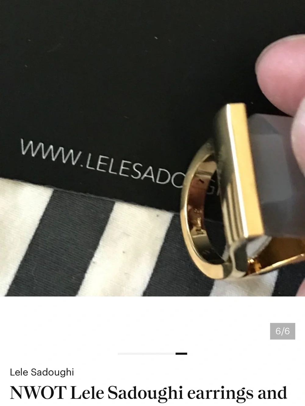 Lele Sadoughi gold tone